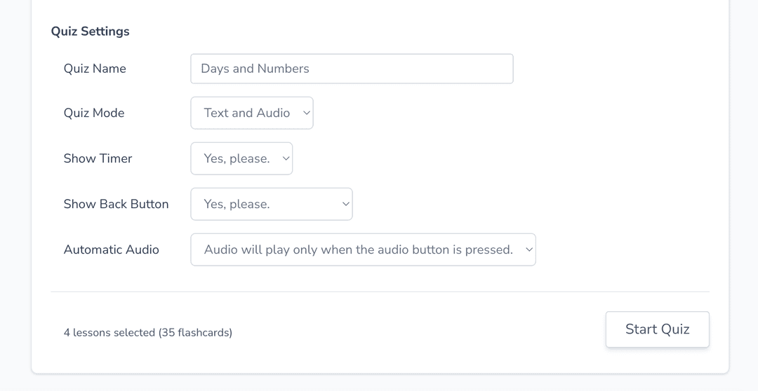 Timed with or without Audio